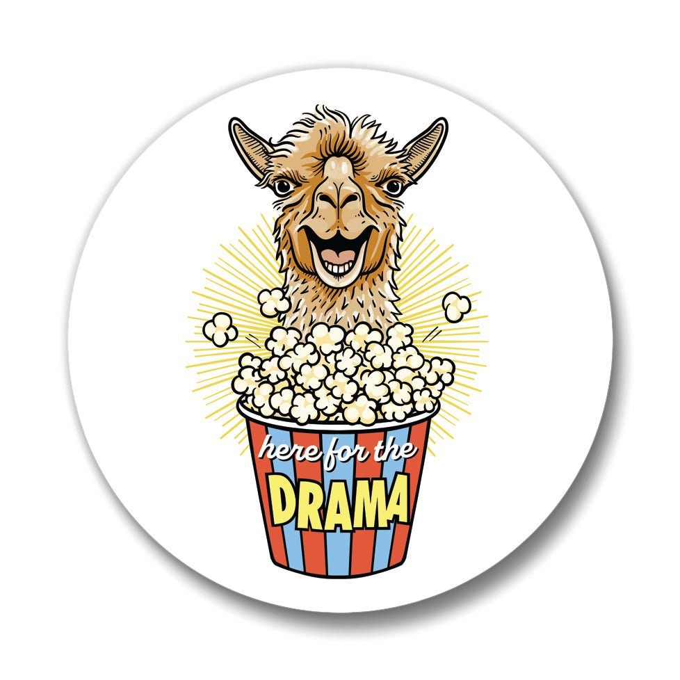 Drama Llama Colorful Drink Coasters – Fun 4" Ceramic Protectors for Your Table - Coasters - Two Little Fruits - Two Little Fruits