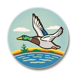 Duck ceramic drink coaster — hand-illustrated by Two Little Fruits