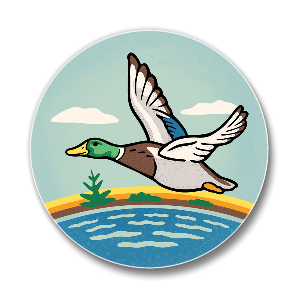 Duck ceramic drink coaster — hand-illustrated by Two Little Fruits