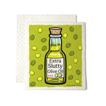 Eco - Friendly Reusable Dishcloths – Extra Slutty Olive Oil Design, Biodegradable & Compostable - Swedish Dish Cloth - Two Little Fruits - Two Little Fruits