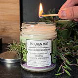 Enlighten - Mint 8 Oz. Eco - Friendly Mint And Eucalyptus Candle – Refreshing And Calming Scent - Soy Candles - Two Little Fruits - Two Little Fruits