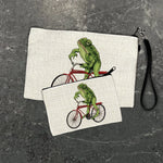 Frog Pencil illustrated zipper pouch by Two Little Fruits