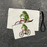 Frog Pencil illustrated zipper pouch by Two Little Fruits