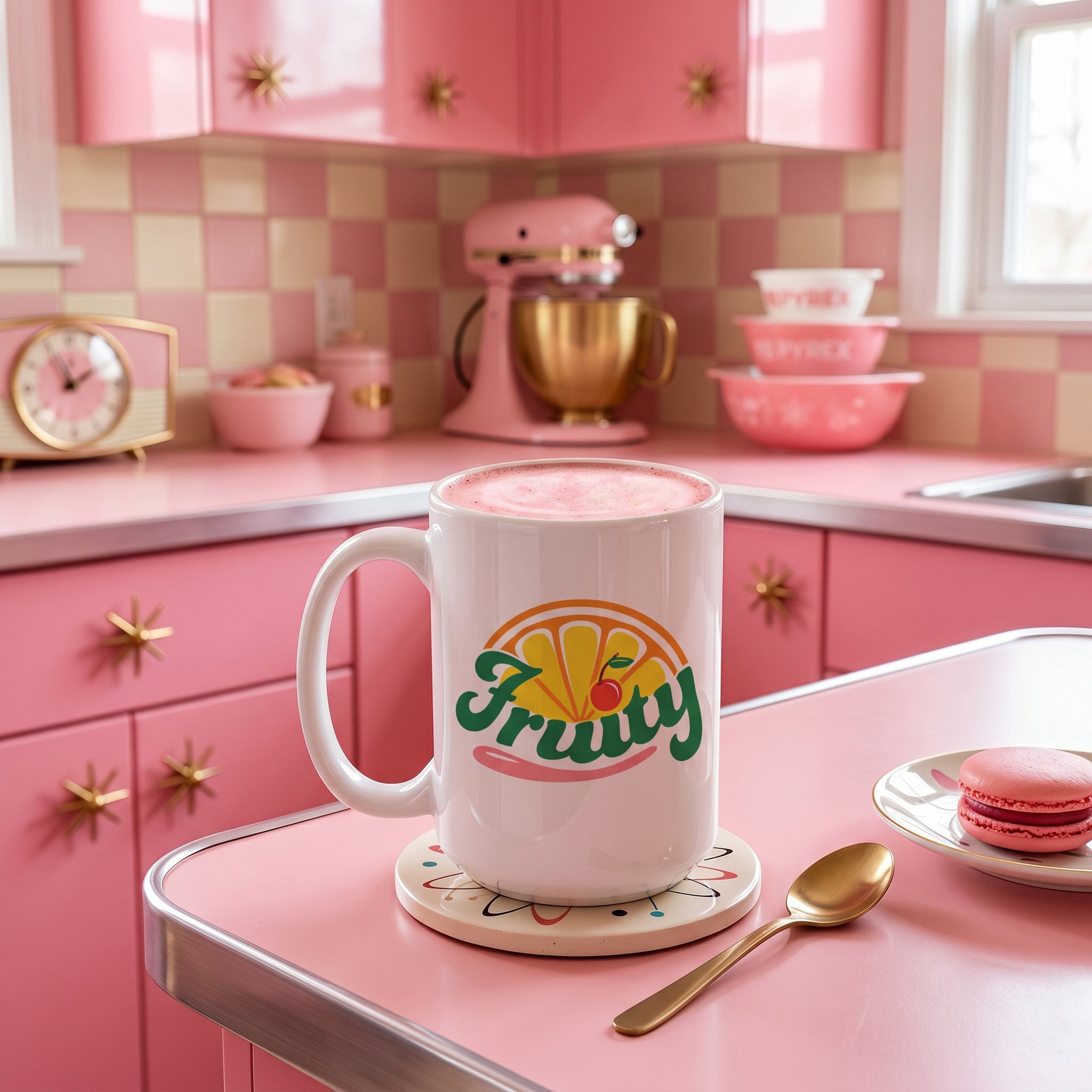 Fruity Coffee Mug — Hand-Illustrated 15oz Ceramic Mug