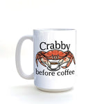 Fun Coffee Mugs: Hand - Illustrated 15 Oz Ceramic Crab Mug - Mug - Two Little Fruits - Two Little Fruits