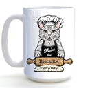 Funny Cat Coffee Mug: Hand - Illustrated 15 Oz Ceramic Mug - Mug - Two Little Fruits - Two Little Fruits