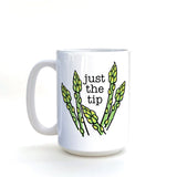 Funny Ceramic Mug - 15 Oz Hand - Illustrated Asparagus Design for Your Daily Dose of Charm - Mug - Two Little Fruits - Two Little Fruits