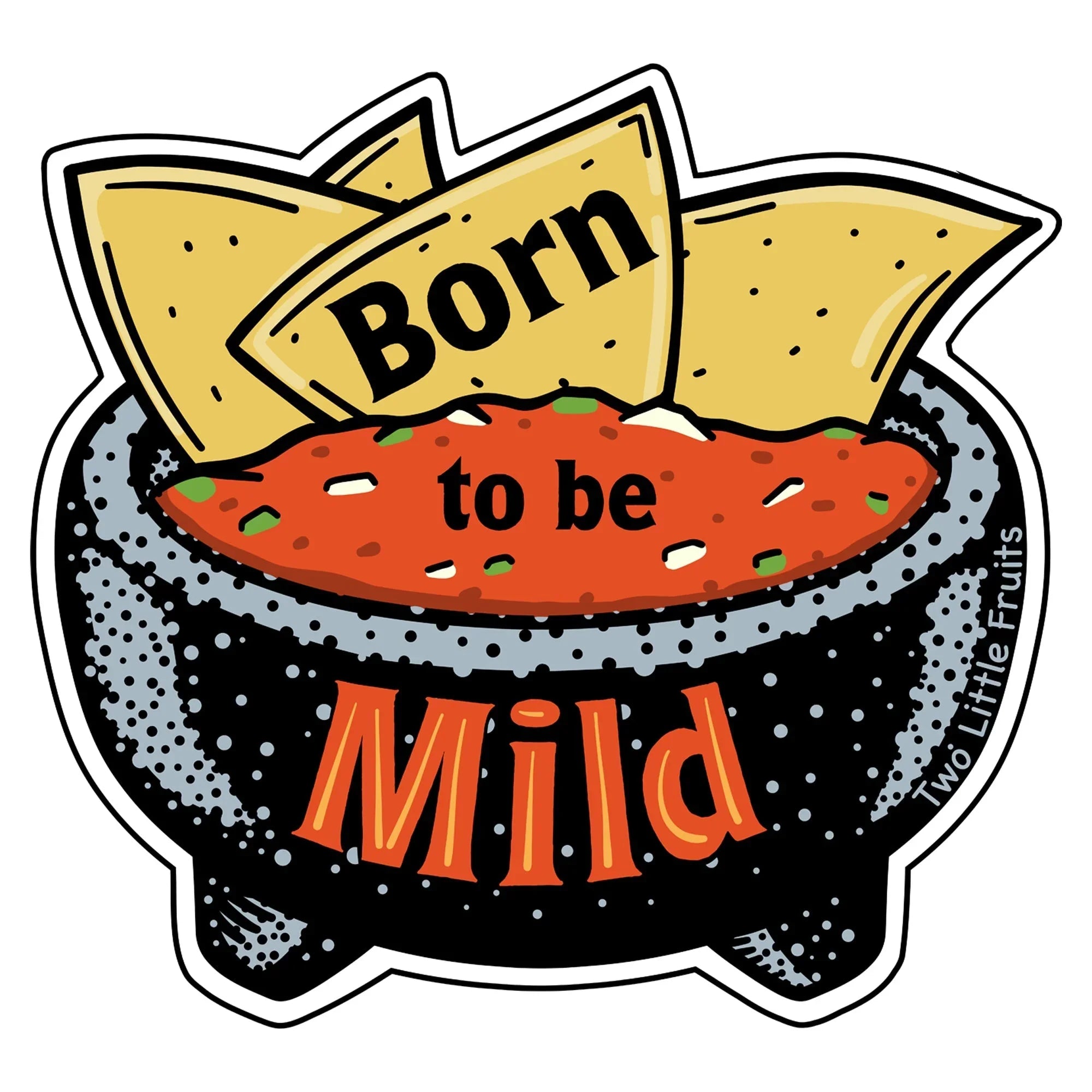Chips And Salsa illustrated vinyl sticker by Two Little Fruits