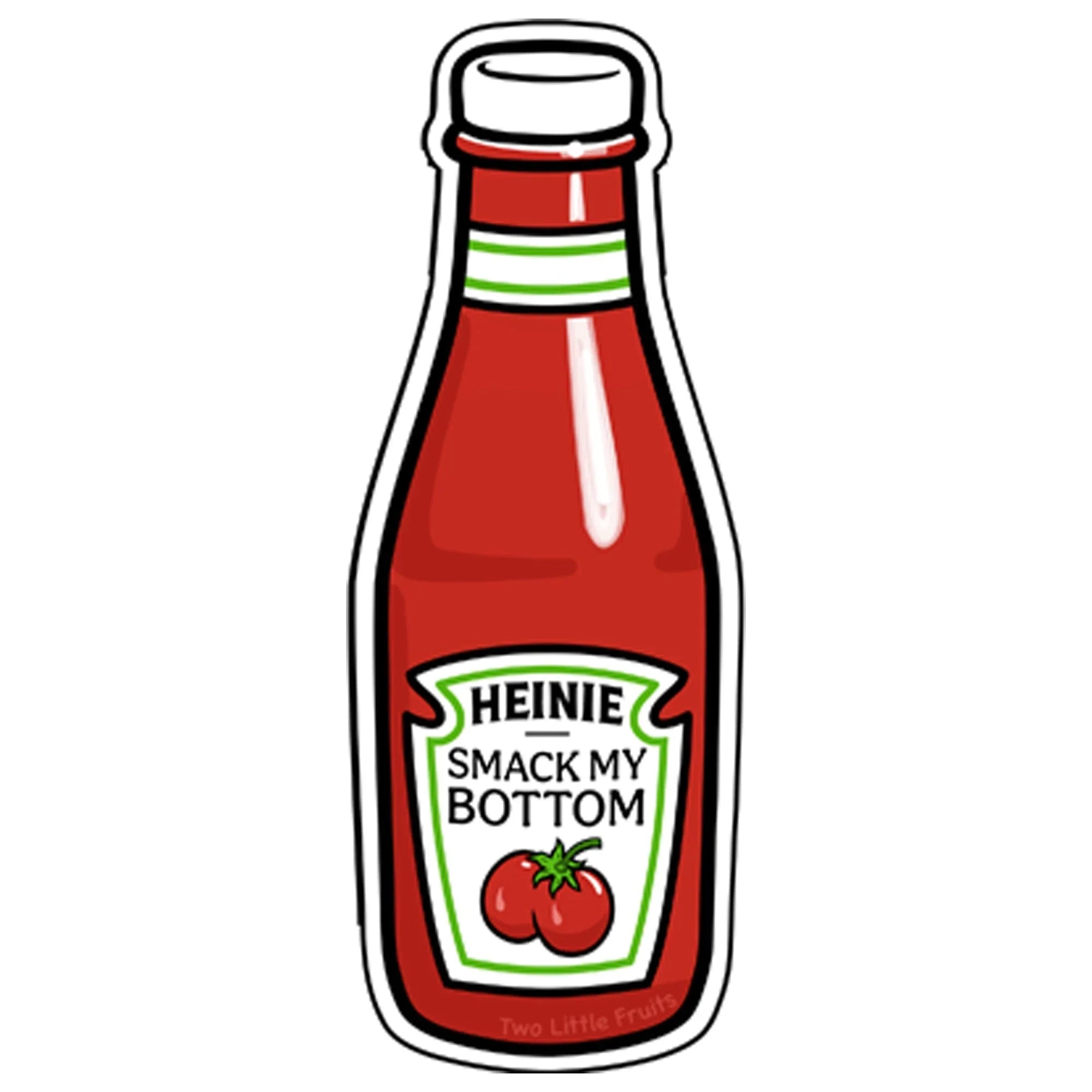 Ketchup illustrated vinyl sticker by Two Little Fruits