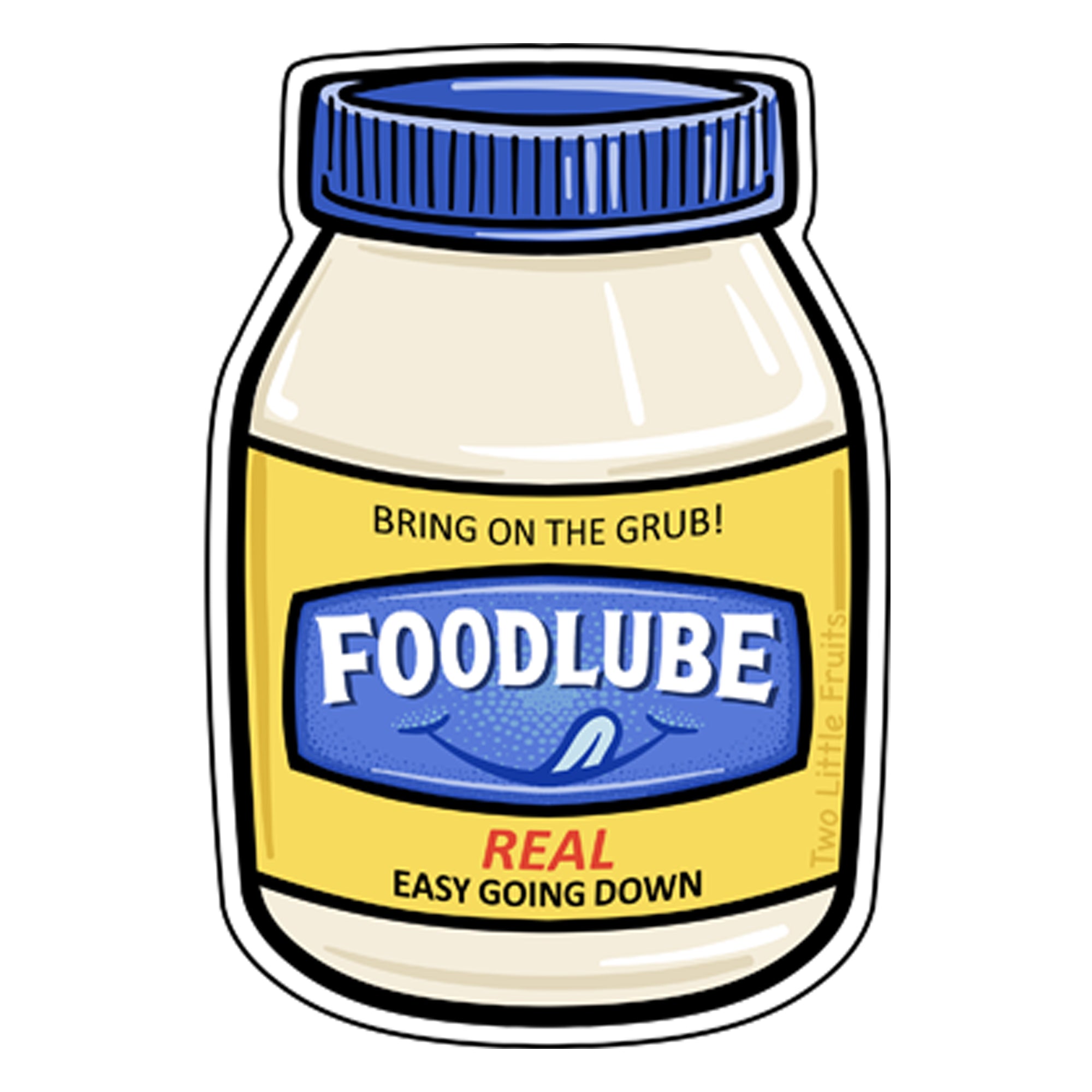 Funny Mayonnaise Sticker - 3" Waterproof Vinyl Decal for Laptops, Water Bottles & Gifts - Sticker - Two Little Fruits - Two Little Fruits