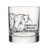 Funny Pig Glass - Unique Handcrafted Whiskey Glass with Original Illustration, 10 Fl Oz Capacity - Rocks Glass - Two Little Fruits - Two Little Fruits