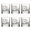 Funny Pig Glass - Unique Handcrafted Whiskey Glass with Original Illustration, 10 Fl Oz Capacity - Rocks Glass - Two Little Fruits - Two Little Fruits