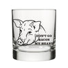 Funny Pig Glass - Unique Handcrafted Whiskey Glass with Original Illustration, 10 Fl Oz Capacity - Rocks Glass - Two Little Fruits - Two Little Fruits
