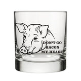 Funny Pig Glass - Unique Handcrafted Whiskey Glass with Original Illustration, 10 Fl Oz Capacity - Rocks Glass - Two Little Fruits - Two Little Fruits
