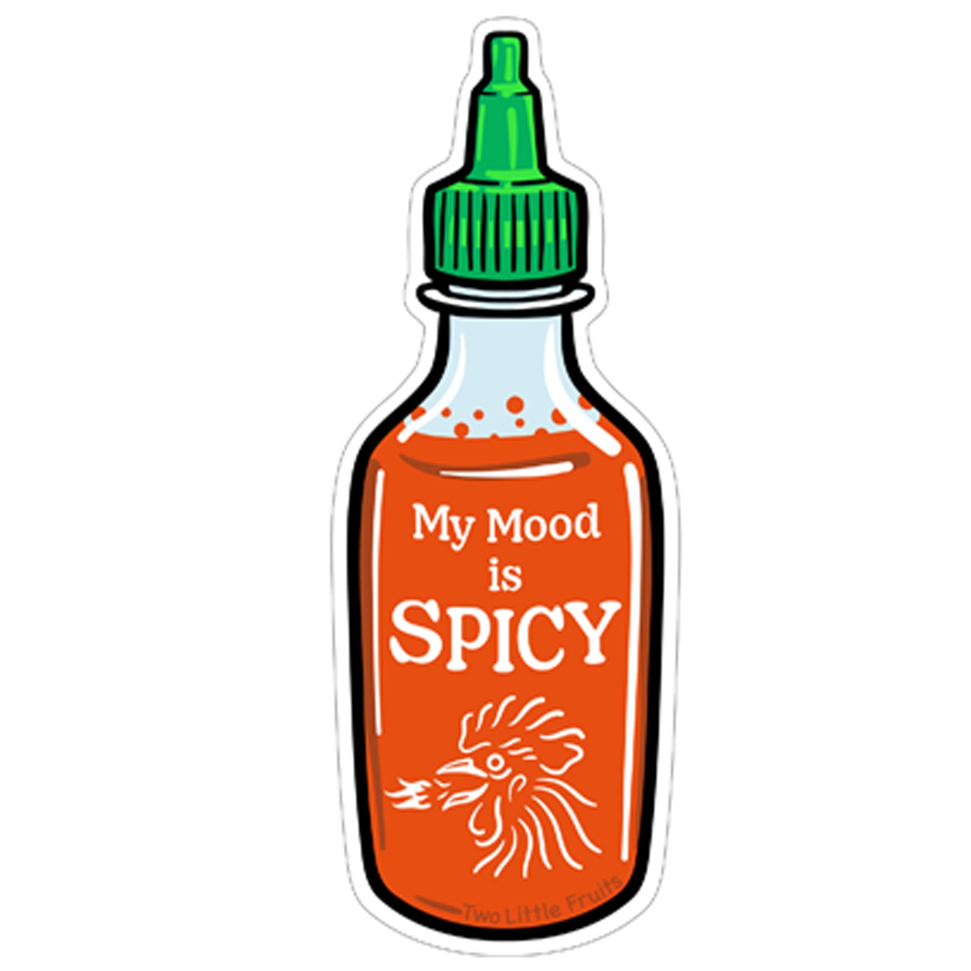 Funny Sriracha Sticker – 3" Waterproof Vinyl Decal for Laptops, Water Bottles & More - Sticker - Two Little Fruits - Two Little Fruits