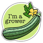 Garden Zucchini illustrated vinyl sticker by Two Little Fruits