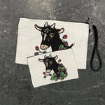 Goat illustrated zipper pouch by Two Little Fruits