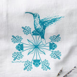 Hand Illustrated Tea Towels Set - Bees and Hummingbirds, 100Cotton, Eco - Friendly, Unique Designs - Tea Towels - Two Little Fruits - Two Little Fruits