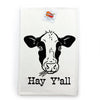 Hay Y’all Cotton Tea Towel - Cow Themed Kitchen Decor, Soft & Durable Farmhouse Style - Tea Towels - Two Little Fruits - Two Little Fruits