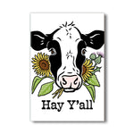 Hey Y’all Cow Fridge Magnet - 2x3 Durable Design with Heavy Magnet Back, Southern Charm Decor - Fridge Magnets - Two Little Fruits - Two Little Fruits