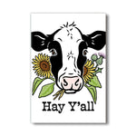 Hey Y’all Cow illustrated fridge magnet by Two Little Fruits