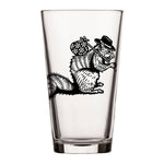 Hobo Squirrel Beer Pint Glass – Whimsical & Functional Drinkware 🍺🐿️ - Pint Glass - Two Little Fruits - Two Little Fruits