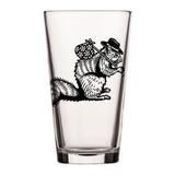 Hobo Squirrel Beer Pint Glass – Whimsical & Functional Drinkware 🍺🐿️ - Pint Glass - Two Little Fruits - Two Little Fruits