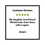 Customer review graphic praising the quality and appeal of art prints, showcasing the Bento The Octopus Art Print as an ideal gift choice.