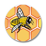 Honeybee Coasters - 4" Ceramic Drink Coaster with Cork Backing - Coasters - Two Little Fruits - Two Little Fruits