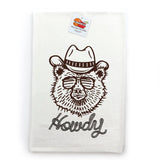 Howdy Bear Cowboy Kitchen Towel - 100% Cotton, Durable & Fun Design for Any Kitchen - Tea Towels - Two Little Fruits - Two Little Fruits