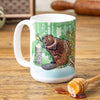 Adorable Beaver Coffee Mug - 15 Oz Heavy-Duty Ceramic designed for your morning coffee with cheerful beaver graphics.