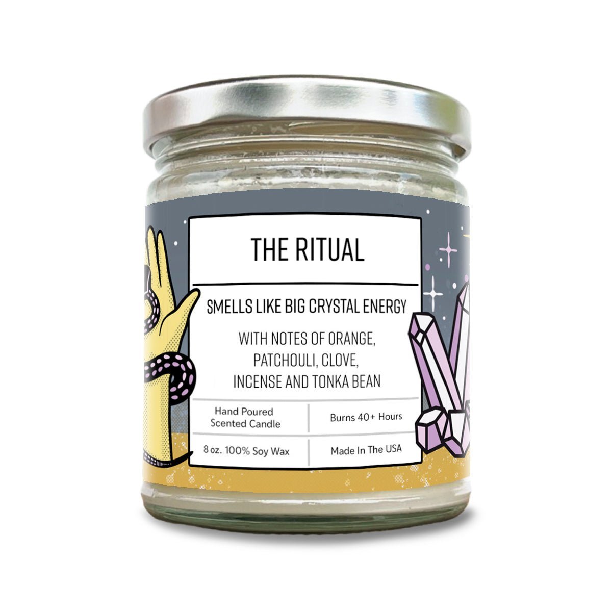 Incense Scented Candle - The Ritual with Orange, Patchouli & Tonka Bean Notes - Soy Candles - Two Little Fruits - Two Little Fruits