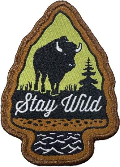 Iron On Patch | Buffalo Woven Embroidered Patch with Durable Merrowed Edge for Jackets - Patch - Two Little Fruits - Two Little Fruits
