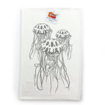Jellyfish Kitchen Towel - 100% Cotton, Hand - Illustrated Design - Tea Towels - Two Little Fruits - Two Little Fruits