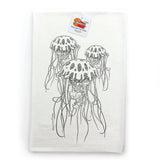 Jellyfish Kitchen Towel - 100Cotton, Hand - Illustrated Design - Tea Towels - Two Little Fruits - Two Little Fruits
