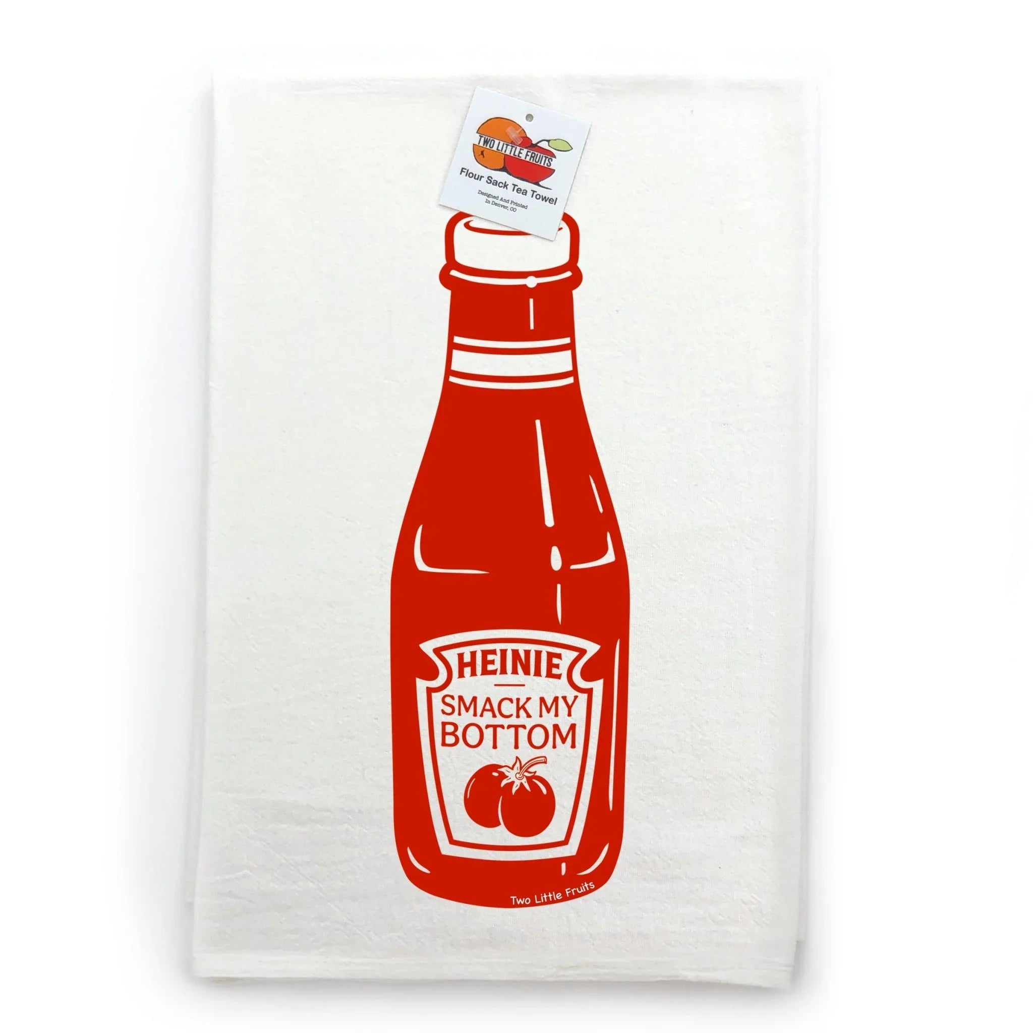 Ketchup Cotton Tea Towel – Eco - Friendly, Screen Printed Kitchen Towel - Tea Towels - Two Little Fruits - Two Little Fruits