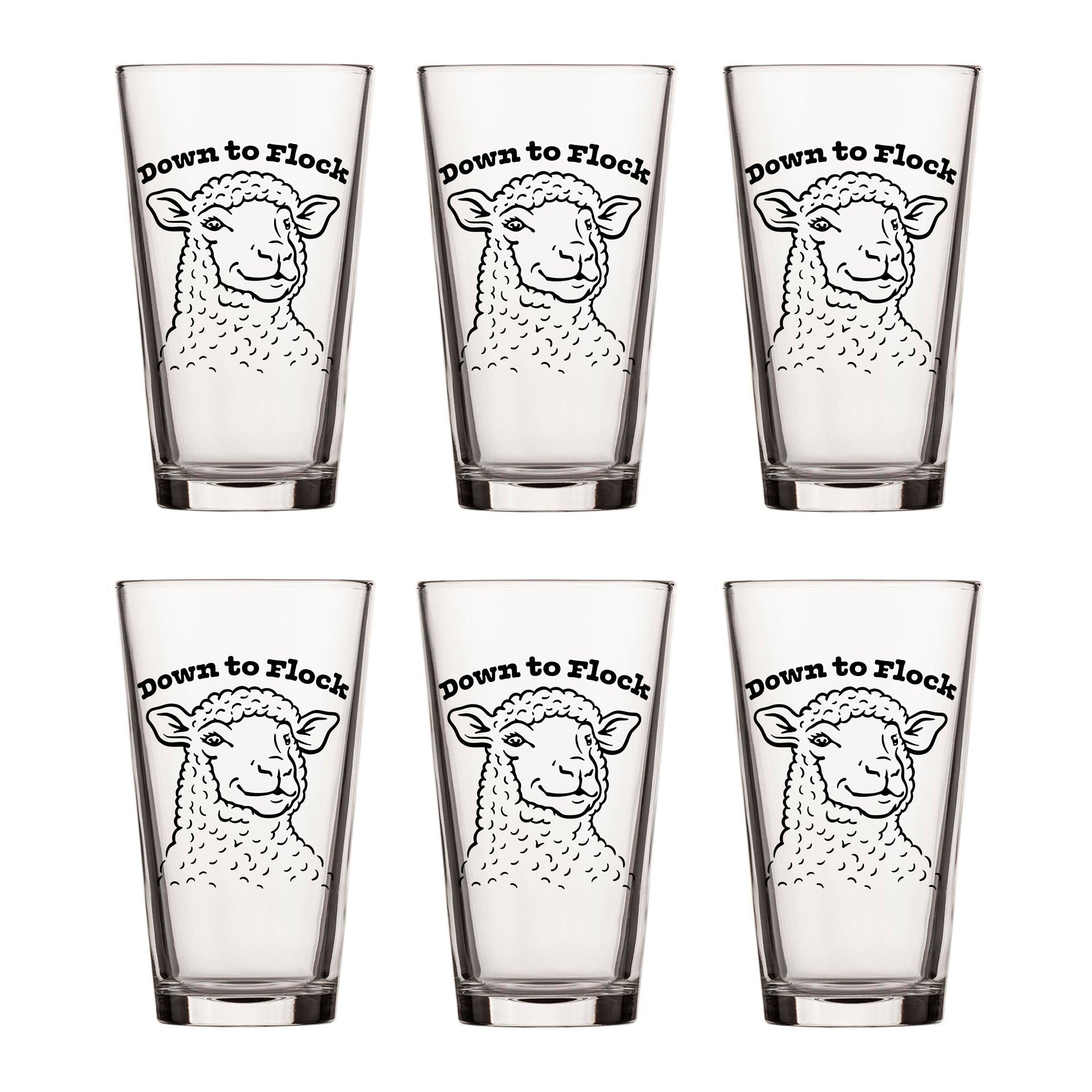 Lamb Beer Pint Glass – Unique Farmhouse - Inspired Drinkware 🐑🍺 - Pint Glass - Two Little Fruits - Two Little Fruits