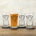 Lamb Beer Pint Glass – Unique Farmhouse - Inspired Drinkware 🐑🍺 - Pint Glass - Two Little Fruits - Two Little Fruits