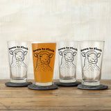 Lamb Beer Pint Glass – Unique Farmhouse - Inspired Drinkware 🐑🍺 - Pint Glass - Two Little Fruits - Two Little Fruits