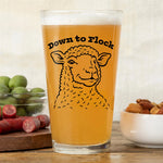 Lamb Beer illustrated pint glass by Two Little Fruits
