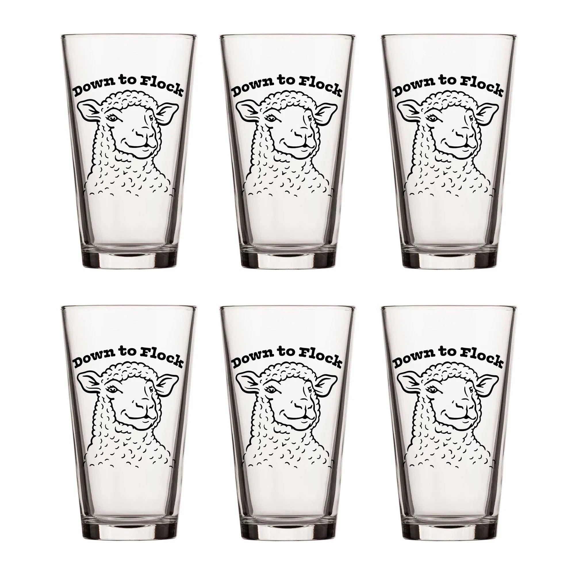 Lamb Beer Pint Glass – Unique Farmhouse - Inspired Drinkware 🐑🍺 - Pint Glass - Two Little Fruits - Two Little Fruits