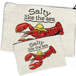 Lobster Accessory Pouch - Fun Zipper Pouch in 2 Sizes for Essentials - Zipper Pouches - Two Little Fruits - Two Little Fruits