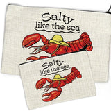 Lobster Accessory Pouch - Fun Zipper Pouch in 2 Sizes for Essentials - Zipper Pouches - Two Little Fruits - Two Little Fruits