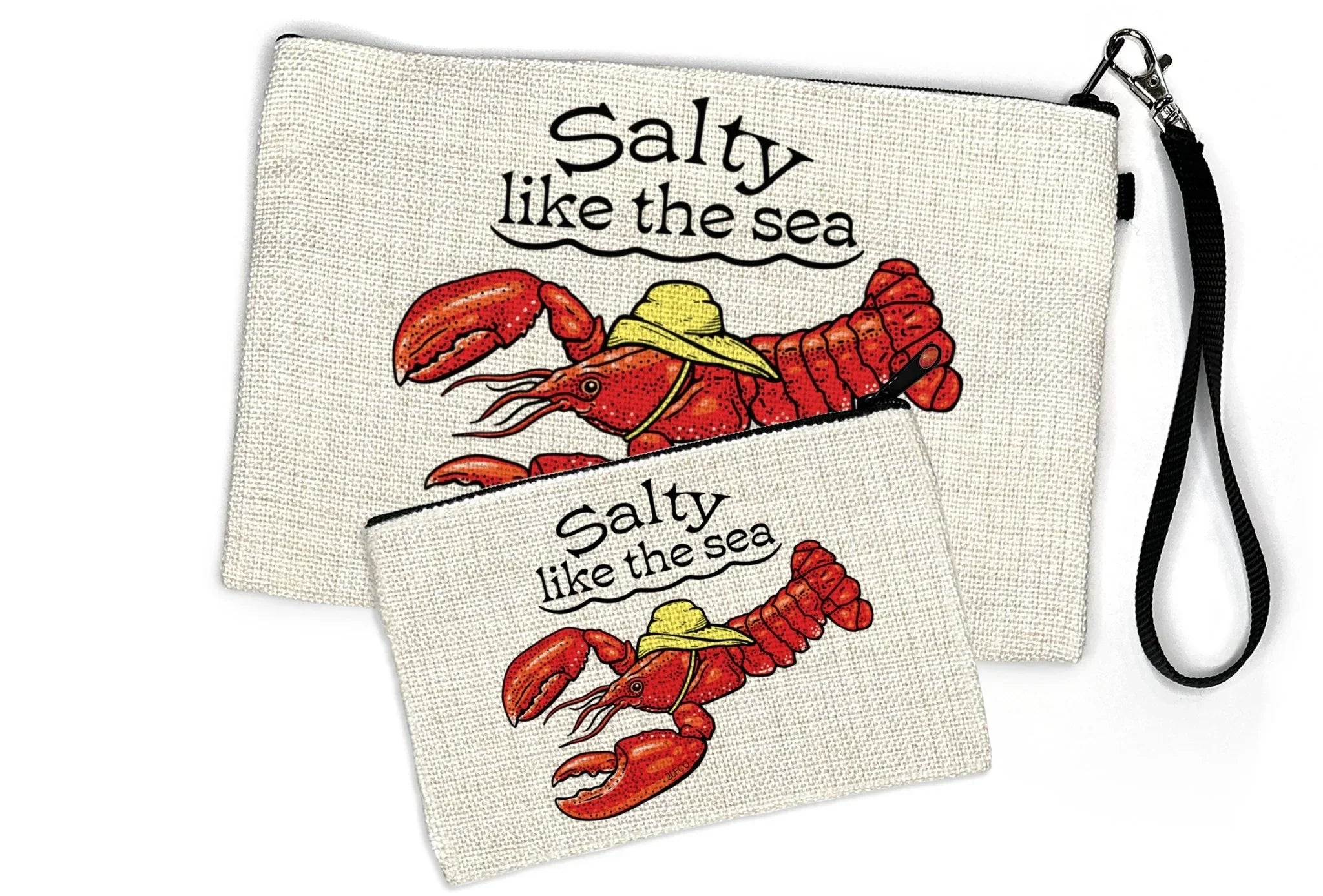 Lobster Accessory Pouch - Fun Zipper Pouch in 2 Sizes for Essentials