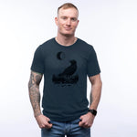 Moon Crow illustrated t-shirt by Two Little Fruits