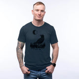 Moon Crow illustrated t-shirt by Two Little Fruits