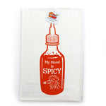 My Mood Is Spicy Red Sriracha Cotton Dish Drying Towel – Eco - Friendly & Lint - Free, Handmade in USA - Tea Towels - Two Little Fruits - Two Little Fruits