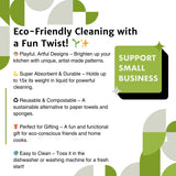 My Mood Is Spicy Red Sriracha Reusable Kitchen Cleaning Cloth – Eco - Friendly & Biodegradable - Swedish Dish Cloth - Two Little Fruits - Two Little Fruits