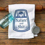Nature And Sh*t illustrated tea towel by Two Little Fruits