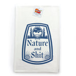 Nature And Sh*t Cotton Tea Towel - Ironic Kitchen Decor For Outdoor Lovers - Tea Towels - Two Little Fruits - Two Little Fruits
